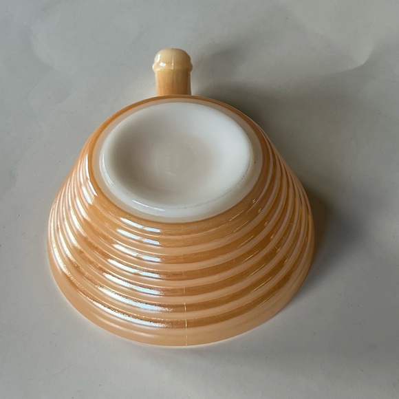 VTG Copper Tint (Lustre) Fire King by Anchor Hocking 12 oz casserole w/ handle - Picture 8 of 10